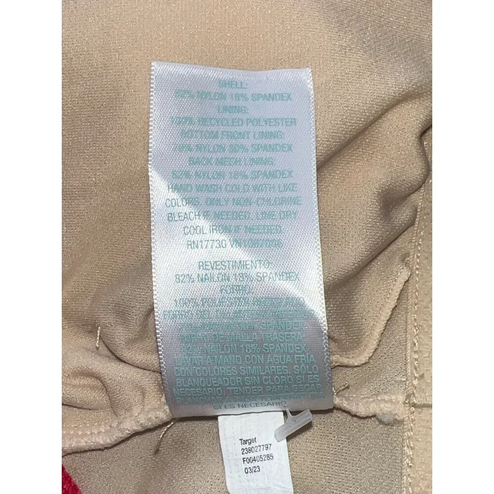 Kona Sol Womens One-Piece Swimsuit Plunge Neck Red Size S Adjustable Straps - Picture 6 of 7